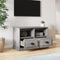 vidaXL - Tv-meubel - 80x35x50 - cm - bewerkt - hout - grijs - sonoma - eikenkleurig