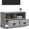 vidaXL - Tv-meubel - 80x35x50 - cm - bewerkt - hout - grijs - sonoma - eikenkleurig