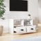 vidaXL - Tv-meubel - 80x35x50 - cm - bewerkt - hout - hoogglans - wit