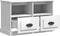 vidaXL - Tv-meubel - 80x35x50 - cm - bewerkt - hout - hoogglans - wit