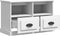 vidaXL - Tv-meubel - 80x35x50 - cm - bewerkt - hout - wit