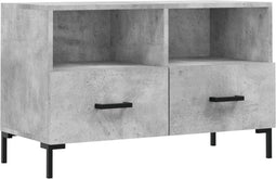 vidaXL - Tv-meubel - 80x36x50 - cm - bewerkt - hout - betongrijs