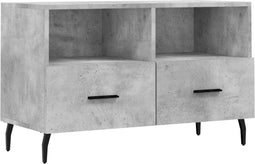 vidaXL - Tv-meubel - 80x36x50 - cm - bewerkt - hout - betongrijs