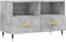 vidaXL - Tv-meubel - 80x36x50 - cm - bewerkt - hout - betongrijs