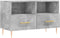 vidaXL - Tv-meubel - 80x36x50 - cm - bewerkt - hout - betongrijs