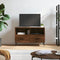 vidaXL - Tv-meubel - 80x36x50 - cm - bewerkt - hout - bruin - eikenkleur