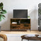 vidaXL - Tv-meubel - 80x36x50 - cm - bewerkt - hout - gerookt - eikenkleurig