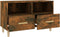 vidaXL - Tv-meubel - 80x36x50 - cm - bewerkt - hout - gerookt - eikenkleurig