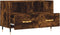 vidaXL - Tv-meubel - 80x36x50 - cm - bewerkt - hout - gerookt - eikenkleurig