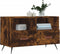 vidaXL - Tv-meubel - 80x36x50 - cm - bewerkt - hout - gerookt - eikenkleurig