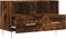 vidaXL - Tv-meubel - 80x36x50 - cm - bewerkt - hout - gerookt - eikenkleurig