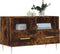 vidaXL - Tv-meubel - 80x36x50 - cm - bewerkt - hout - gerookt - eikenkleurig
