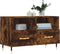vidaXL - Tv-meubel - 80x36x50 - cm - bewerkt - hout - gerookt - eikenkleurig