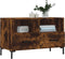 vidaXL - Tv-meubel - 80x36x50 - cm - bewerkt - hout - gerookt - eikenkleurig