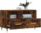 vidaXL - Tv-meubel - 80x36x50 - cm - bewerkt - hout - gerookt - eikenkleurig