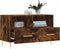 vidaXL - Tv-meubel - 80x36x50 - cm - bewerkt - hout - gerookt - eikenkleurig
