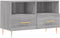vidaXL - Tv-meubel - 80x36x50 - cm - bewerkt - hout - grijs - sonoma - eikenkleurig