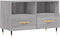 vidaXL - Tv-meubel - 80x36x50 - cm - bewerkt - hout - grijs - sonoma - eikenkleurig