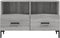 vidaXL - Tv-meubel - 80x36x50 - cm - bewerkt - hout - grijs - sonoma - eikenkleurig