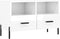 vidaXL - Tv-meubel - 80x36x50 - cm - bewerkt - hout - hoogglans - wit