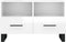 vidaXL - Tv-meubel - 80x36x50 - cm - bewerkt - hout - hoogglans - wit