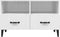 vidaXL - Tv-meubel - 80x36x50 - cm - bewerkt - hout - hoogglans - wit