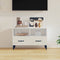 vidaXL - Tv-meubel - 80x36x50 - cm - bewerkt - hout - hoogglans - wit