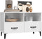 vidaXL - Tv-meubel - 80x36x50 - cm - bewerkt - hout - hoogglans - wit