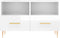 vidaXL - Tv-meubel - 80x36x50 - cm - bewerkt - hout - hoogglans - wit