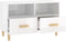 vidaXL - Tv-meubel - 80x36x50 - cm - bewerkt - hout - hoogglans - wit