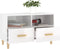 vidaXL - Tv-meubel - 80x36x50 - cm - bewerkt - hout - hoogglans - wit