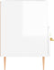 vidaXL - Tv-meubel - 80x36x50 - cm - bewerkt - hout - hoogglans - wit