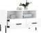 vidaXL - Tv-meubel - 80x36x50 - cm - bewerkt - hout - hoogglans - wit