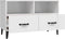 vidaXL - Tv-meubel - 80x36x50 - cm - bewerkt - hout - hoogglans - wit