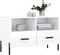 vidaXL - Tv-meubel - 80x36x50 - cm - bewerkt - hout - hoogglans - wit
