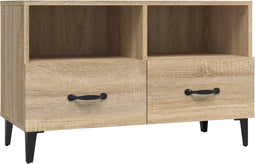 vidaXL - Tv-meubel - 80x36x50 - cm - bewerkt - hout - sonoma - eiken
