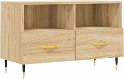 vidaXL - Tv-meubel - 80x36x50 - cm - bewerkt - hout - sonoma - eiken