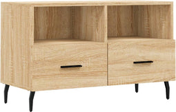 vidaXL - Tv-meubel - 80x36x50 - cm - bewerkt - hout - sonoma - eiken