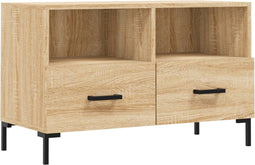 vidaXL - Tv-meubel - 80x36x50 - cm - bewerkt - hout - sonoma - eiken