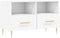 vidaXL - Tv-meubel - 80x36x50 - cm - bewerkt - hout - wit