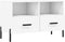 vidaXL - Tv-meubel - 80x36x50 - cm - bewerkt - hout - wit