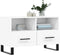 vidaXL - Tv-meubel - 80x36x50 - cm - bewerkt - hout - wit