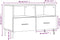 vidaXL - Tv-meubel - 80x36x50 - cm - bewerkt - hout - wit