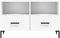 vidaXL - Tv-meubel - 80x36x50 - cm - bewerkt - hout - wit