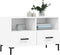 vidaXL - Tv-meubel - 80x36x50 - cm - bewerkt - hout - wit