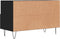 vidaXL - Tv-meubel - 80x36x50 - cm - bewerkt - hout - zwart