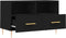 vidaXL - Tv-meubel - 80x36x50 - cm - bewerkt - hout - zwart