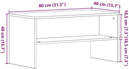 vidaXL - Tv-meubel - 80x40x40 - cm - spaanplaat - zwart - eikenkleurig