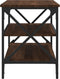 vidaXL - Tv-meubel - 80x40x50 - cm - bewerkt - hout - bruin - eikenkleur