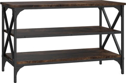 vidaXL - Tv-meubel - 80x40x50 - cm - bewerkt - hout - gerookt - eikenkleurig